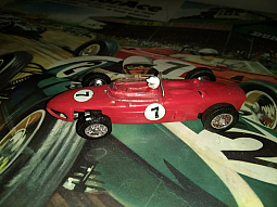 Slotcars66 Ferrari 156 1/32nd Scale Airfix slot car #7 red Hi-Speed 